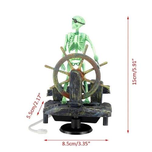 new Aquarium Resin Skull Decorations with Air Hose Small