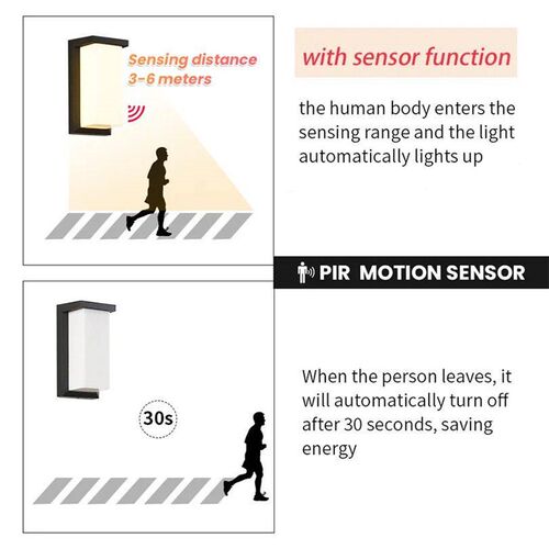 Led Outdoor Wall Light Waterproof IP66 Motion Sensor Led Out