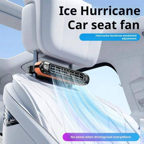 Car Back Seat Cooling Fan with Brushless Motor 3 Speeds Stro