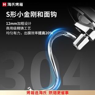 海氏M5Mx厨师机家用和面机揉面机一体多功能铸铝鲜奶机202新款