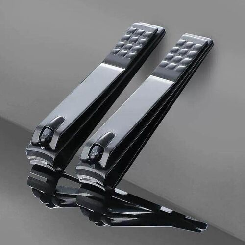 Large Black Nail Clipper with Secondary Sharpening, Straight