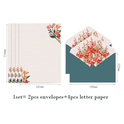 Kawaii Envelopes Letter Paper Set Flower Envelope Wedding Gr