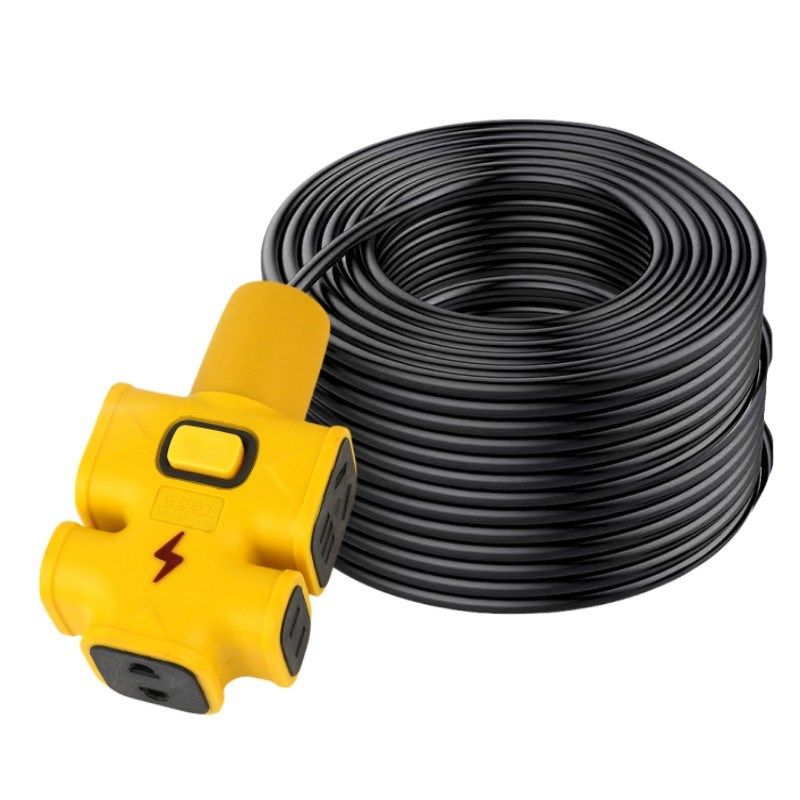 加长米数地拖插座30米 米 70米 100米电动车充电线插线板