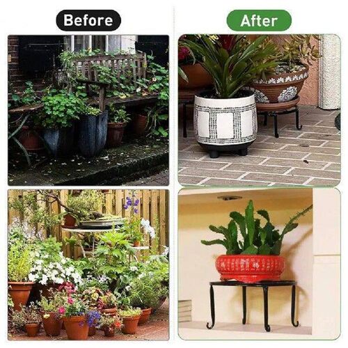 Outdoor Flower Pot Holder Anti-rust Plant Stand Metal Plant