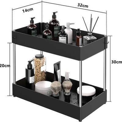 Organizer Kitchen Under Drawer 2 Bathroom Storage Multipurpo