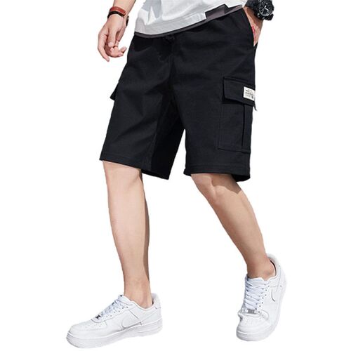 Summer Shor Mens Loose Large Size Overalls Spor Multi-Pocke