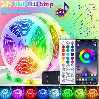 24V Led Strip Lights 10m 20m 30m 40m Led Lighs Music Sync Le