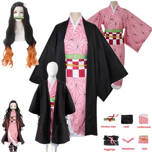 Anime Yaiba Nezuko Costume Kimetsu Slayer Demon Cosplay