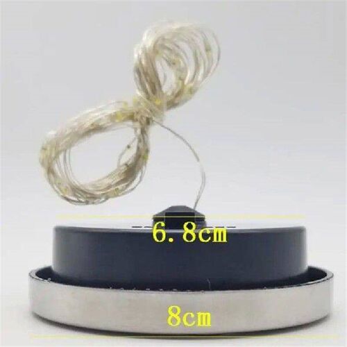 30 LEDs Solar Night Light Crack Ball Glass Jar Lid Wishing