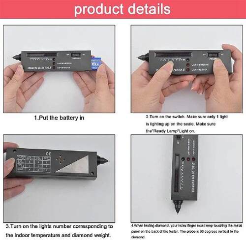 Diamond Tester Pen,Professional Diamond Detector with 60X