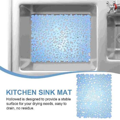 Sink Mat Kitchen Counter Cutlery PVC Dish Drying for Dishes
