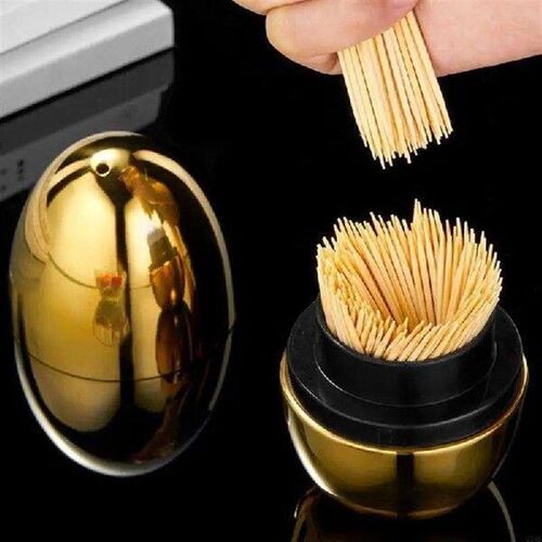 Eggs Shaped Toothpick Holder 304 Stainless Steel Toothpicks