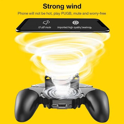 AK77 Pubg Mobile Game Controller 6 Fingers with Fan Pubg Tri