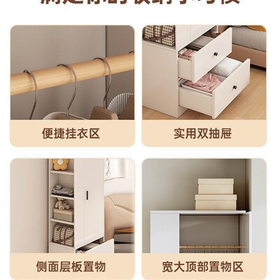 Wardrobe Home bedroom 2025 new simple assembly sliding door