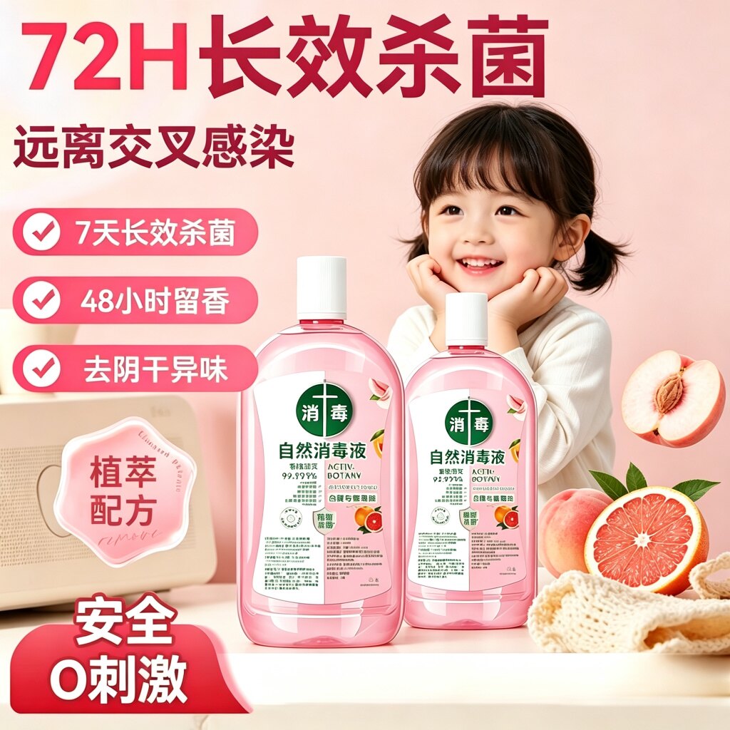 【下单立减50】消毒液洗衣服杀菌多用婴幼儿温和植物洗衣留香TQ④