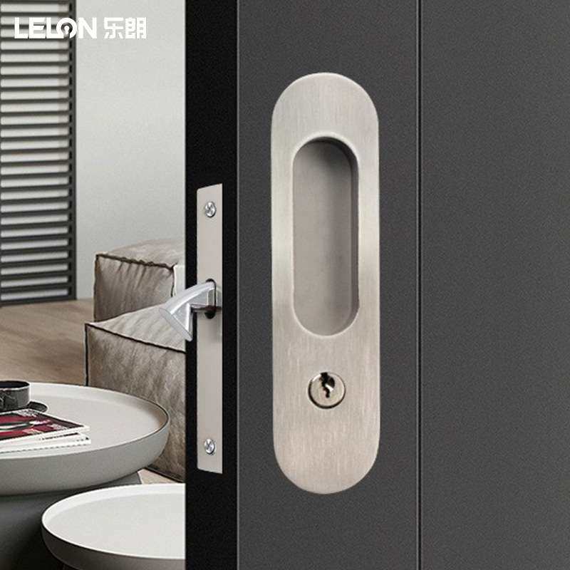 不锈钢圆形移门锁带钥匙推拉门锁嵌入式隐形扣手房间卫生间趟门锁,3C数码配件,其它配件,淘宝优惠券,粉丝福利购,淘宝优惠卷