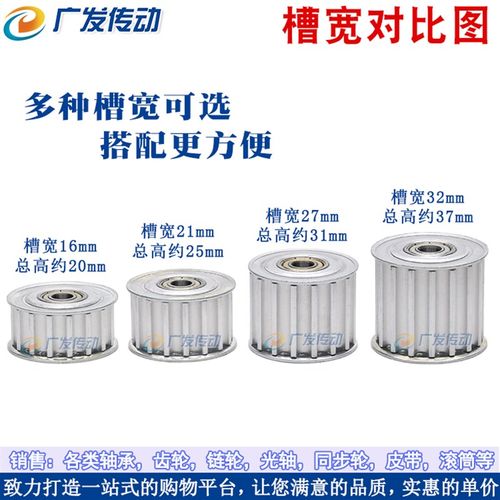 8m 涨紧轮 同步轮 8M齿/T 槽宽32/2 调节导向轮 内孔/20/