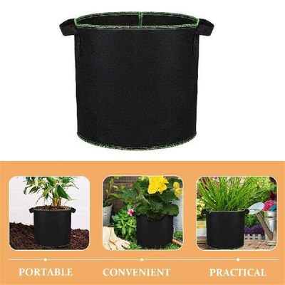 6 Pcs Non-woven Planting Bucket Bag Fabric Planters for