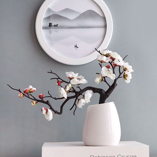 Artificial Plum Branch Dried Plum Flower Home Dcor Fake Flow