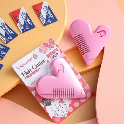 Love Heart Hair Thinning Scissors Comb for Girls, Home Hairc