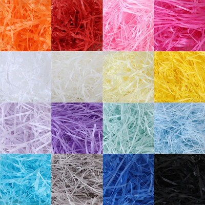 20/50/100g Colorful Crushed Raffia Silk Paper Raffia Stuffin