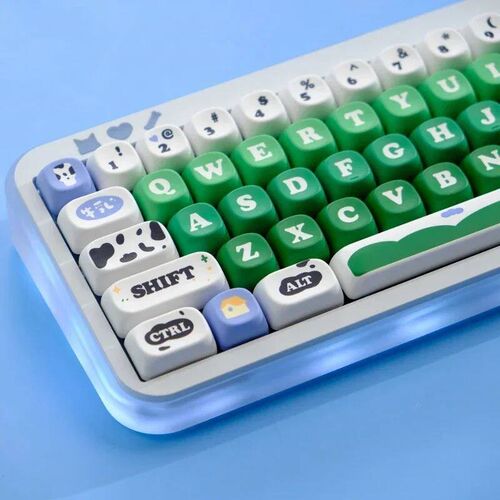 Dairy Pasture Key Cap PBT MOA Profile 129 Keys/set  Double S