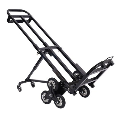 460lbs Black Stair Climbing Cart Trolley Stair Climber Hand