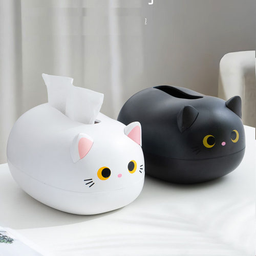 Kawaii Cat Tissue Box Desktop Toilet Paper Holder Kitchen Na
