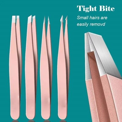 Precision Stainless Steel Tweezers For Eyebrow Hair Facial H