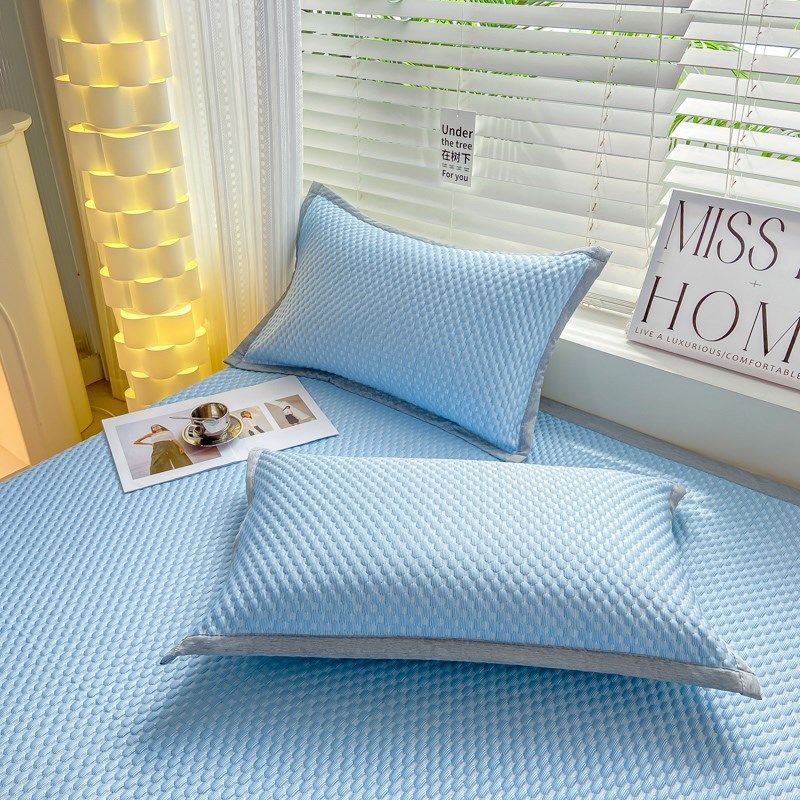 调类冰豆豆床笠冰丝凉席三件学生宿单人空席可舍机洗折叠草席,床上用品,冰丝席,淘宝优惠券,粉丝福利购,淘宝优惠卷