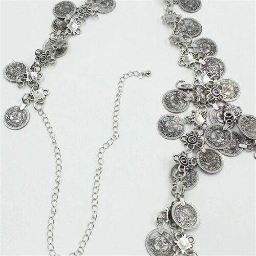 Women Layered Waist Chain Women Vintage Coin Tassel Waist
