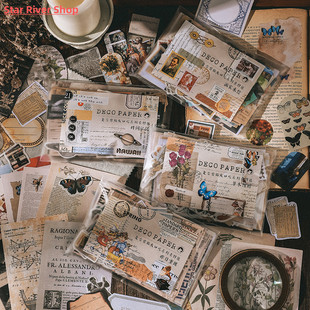 200 Journal Decorative Stati Junk Card Vintage set pcs paper