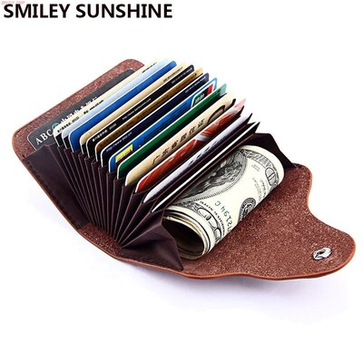 Genuine Leather Men Wallet ID Credit Card