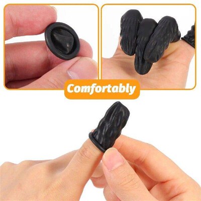 200pcs Anti-static Finger Cover Black Conductive Rubber