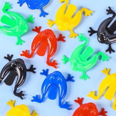 Plastic Jump Frog Small Frog Press Jump Jump Frog Childrens
