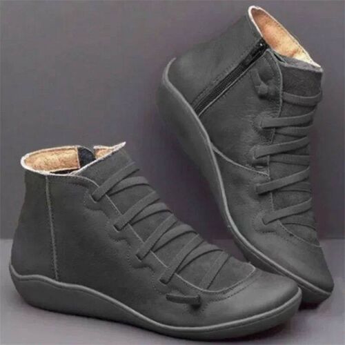 Women Boots Autumn Retro Female Shoes Fashion Leather Ankle