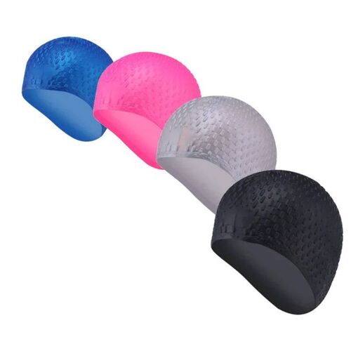 1PC Men Women Silicone Rubber Swimming Cap 3D Ergonomic Desi