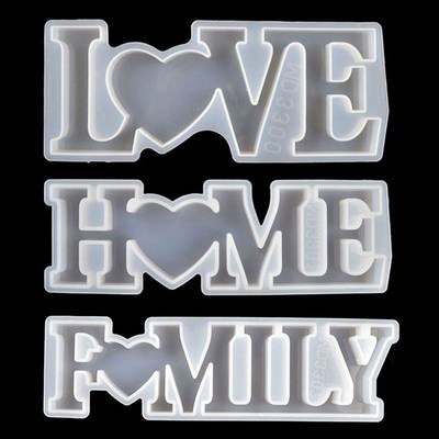 Love Home Family Silicone Mold Love Sign Word Mold Epoxy Res