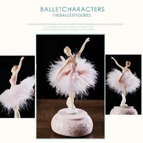Ballerina Music Box Dancing Girl Swan Lake Carousel with