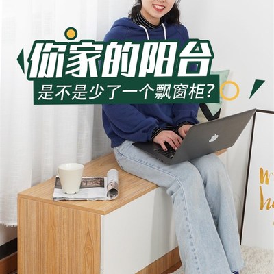 Window flip over storage cabinet tatami balcony sofa chair