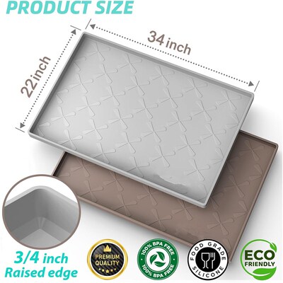 Under Sink Mat Silicone Protector Drawer Shelf Cabinet Liner