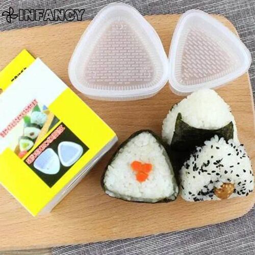 2Pcs Triangular Plastic Sushi Rice Ball Maker Mould Onigiri