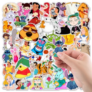 2023New 50pcs Disney Mix Cartoon Anime Stickers Graffiti