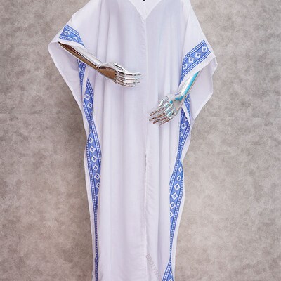 2022 Kaftan Beach Cover up Summer Women Beachwear Cotton Tun