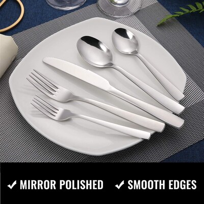 Silverware Set with Steak Knives Flatware Cutlery Set