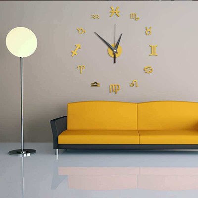 Mirror constellation wall clock Living Room Bedroom Children