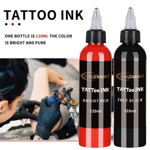 120ml red/black Tattoo Ink Pigment with box BodyArt Tattoo K