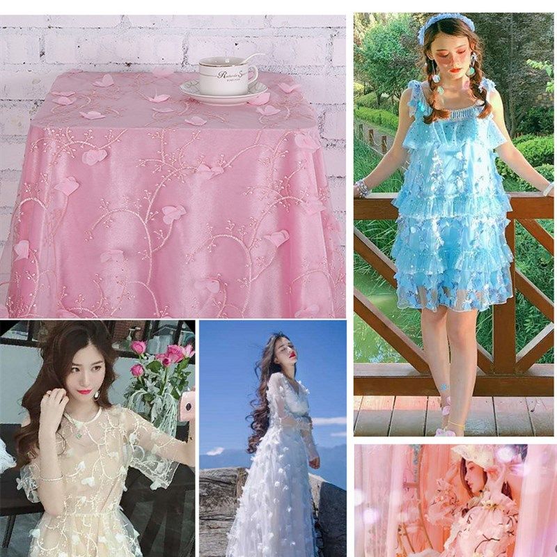 定制甜美粉色彩色小清新立体花朵刺绣蕾丝桌布隔断窗帘挂布定制,居家布艺,桌布,淘宝优惠券,粉丝福利购,淘宝优惠卷