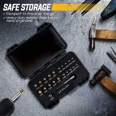 22Pcs Titanium Damaged Screw Extractor Set - Stocking