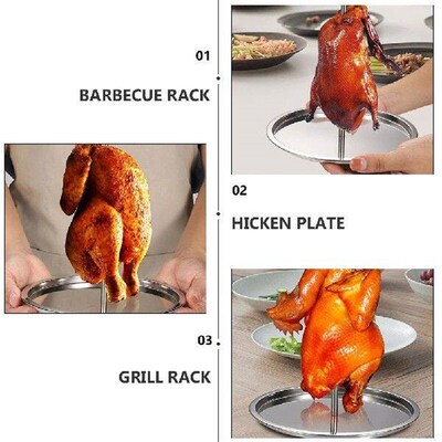 Chicken Rack Kebab Skewers Stainless Steel Barbecue Grill